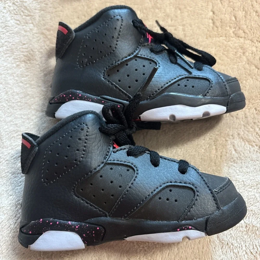 Jordon 6 Retro GT Black‎ Pink Logo SZ 7C